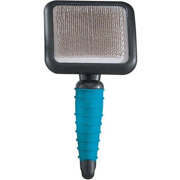 MASTER GROOMING TOOLS Ergonomic Slicker Pet Brush, Teal, Large