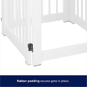 Frisco Deluxe Configurable 4-Panel Wood Dog  Gate,36-in, White