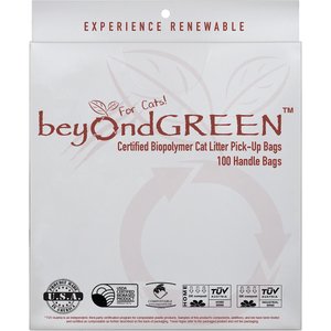 beyondGREEN Plant-Based Cat Litter Waste Bags, 100 count Large