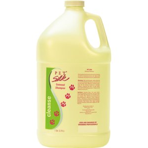 Pet Silk Oatmeal Dog & Cat Shampoo, 1-gal bottle