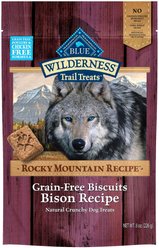Blue Buffalo Wilderness Rocky Mountain Bison Recipe Biscuits Grain-Free Dog Treats, 8-oz bag slide 1 of 6