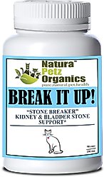 Natura Petz Organics Break It Up! Herbal Medicine for Bladder Stones & Kidney Stones for Cats, 90 count