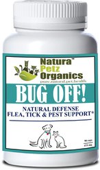 Natura Petz Organics Bug Off! Natural Defense Dog & Cat Supplement, 90 count