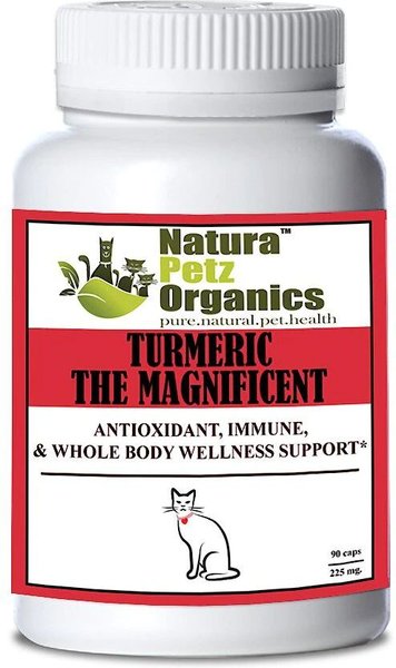 NATURA PETZ ORGANICS Turmeric The Magnificent Cat Supplement, 90 count -  