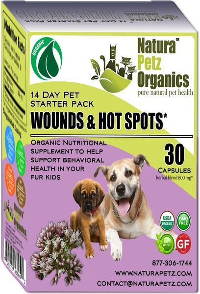 Natura Petz Organics Wound & Hot Spot Starter Pack Dog Supplement, 30 count