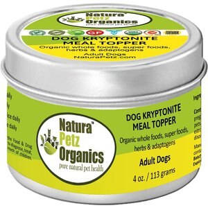 Natura Petz Organics Krypotnite Turkey Flavored Powder Hormone Supplement for Dogs, 4-oz tin