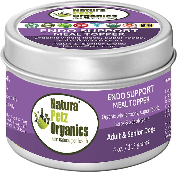 Natura Petz Organics Endo Support Turkey Flavored Powder Hormone Supplement for Dogs, 4-oz tin slide 1 of 2