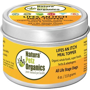 Natura Petz Organics Life's An Itch Turkey Flavored Powder Allergy Supplement for Dogs, 4-oz tin
