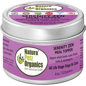 Natura Petz Organics Serenity Zen Turkey Flavored Powder Calming Supplement for Dogs & Cats, 4-oz tin