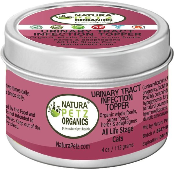 Natura Petz Organics Urinary Tract Infection Turkey Flavored Powder Urinary & Kidney Supplement for Cats, 4-oz tin slide 1 of 2