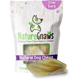 Nature Gnaws Whole Cow Ears Dog Treats, 6 count