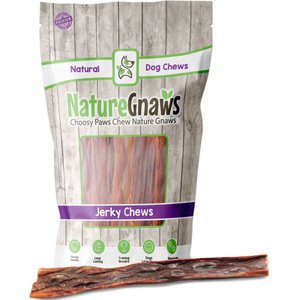 Nature Gnaws Beef Jerky Chews Dog Treats, 50 count, 9 - 10 in