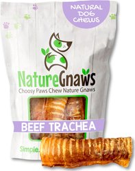 Nature Gnaws Beef Trachea Chews 6" Dog Treats, 6 count slide 1 of 7
