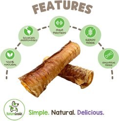 Nature Gnaws Beef Trachea Chews 6" Dog Treats, 6 count slide 2 of 7
