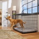 Frisco Heavy Duty Fold & Carry Double Door Collapsible Wire Dog Crate & Mat Kit, X-Large