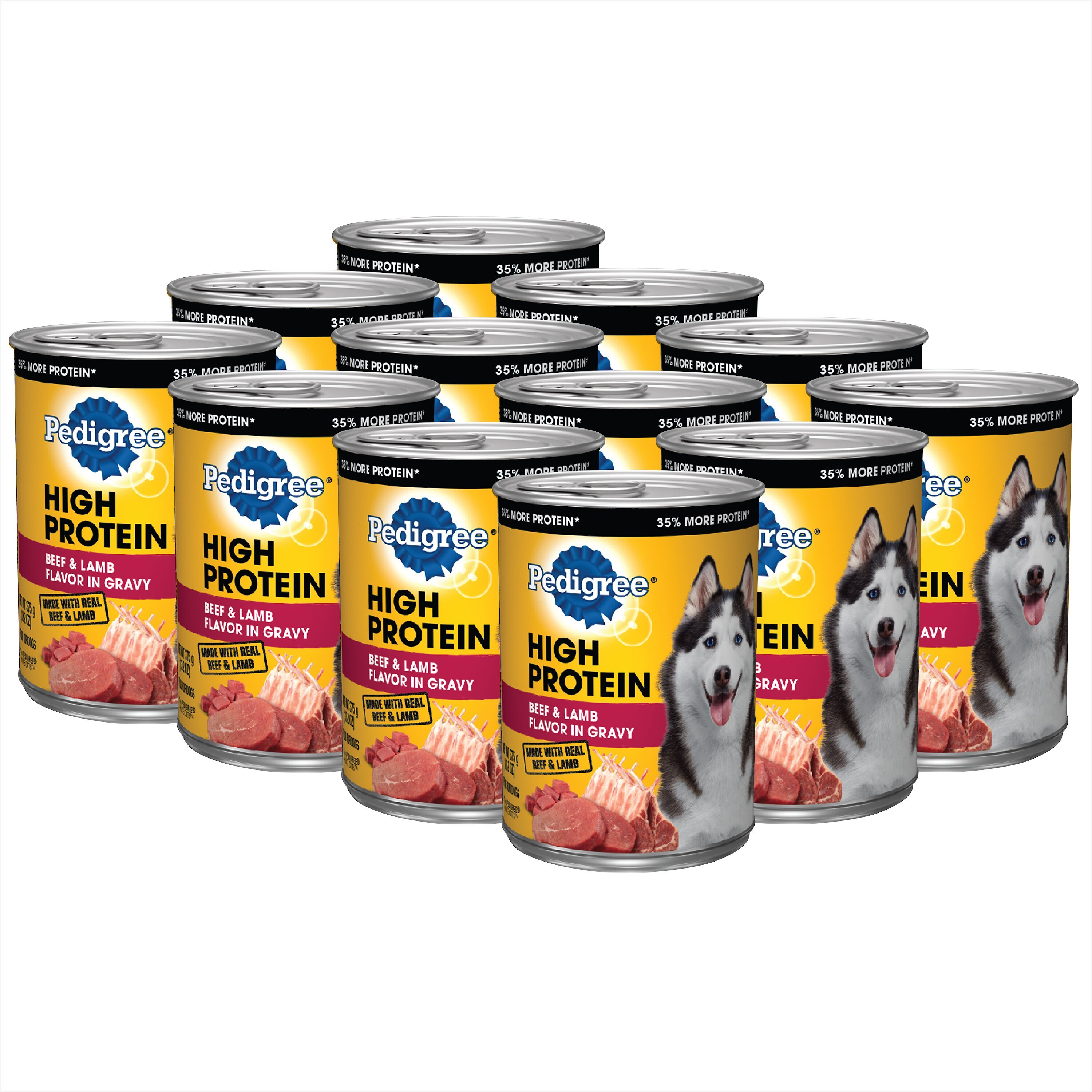 PEDIGREE High Protein Beef & Lamb Flavor in Gravy Canned Dog Food