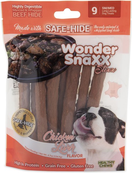 Petmate Wonder SnaXX Stixx Chicken Liver Flavor Dog Treats, 9 count slide 1 of 3