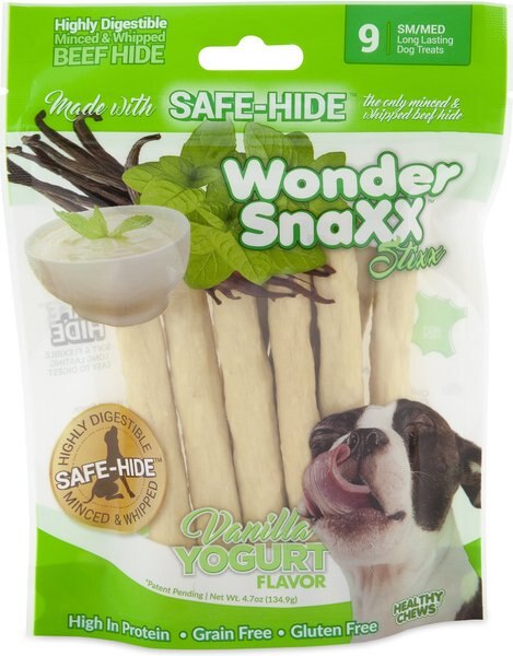 Petmate Wonder SnaXX Stixx Vanilla Yogurt Flavor Dog Treats, 9 count slide 1 of 2