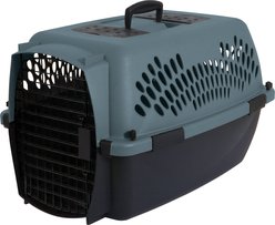 Aspen Pet Fashion Dog & Cat Kennel, Storm Gray/Black, 24-in