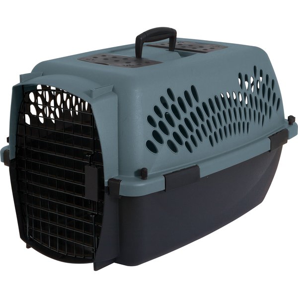 FERPLAST ATLAS Two Door Top Load Plastic Dog & Cat Carrier, Light Blue