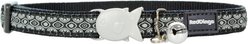 Red Dingo Snake Eyes Nylon Breakaway Cat Collar with Bell, Black, 8 to 12.5-in neck, 1/2-in wide