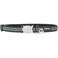Red Dingo Snake Eyes Nylon Breakaway Cat Collar with Bell, Black, 8 to 12.5-in neck, 1/2-in wide
