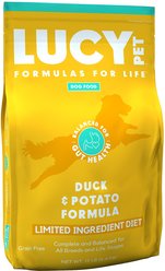 Lucy Pet Products Limited Ingredient Diet Grain-Free Duck & Potato Formula Dry Dog Food, 12-lb bag
