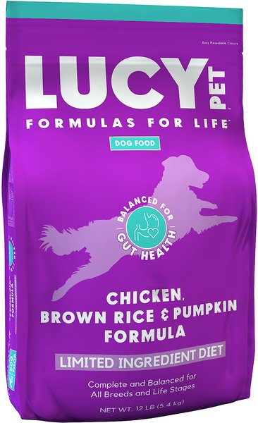 Lucy Pet Products Limited Ingredient Diet Chicken, Brown Rice & Pumpkin Formula Dry Dog Food, 12-lb bag slide 1 of 9