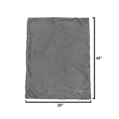 Show full view: BuddyRest Soothe Weighted Dog Blanket, Charcoal, Medium slide 3 of 3