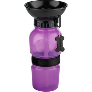 Highwave AutoDogMug Portable Dog Water Bottle & Bowl, 20-oz bottle, Purple