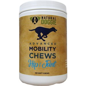 Natural Doggie Advanced Mobility Hip & Joint Soft Chews Dog Supplement, 120 count