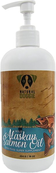 Natural Doggie Wild Alaskan Salmon Oil Dog Supplement, 16-oz bottle slide 1 of 5