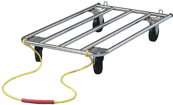 MidWest Tubular Crate Dolly, Silver slide 1 of 3