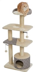 MidWest Feline Nuvo Tower 50.5-in Faux Fur Cat Tree & Condo, Tan Diamond