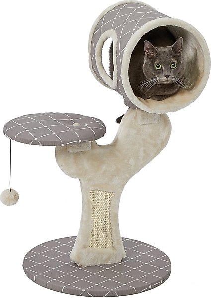MidWest Feline Nuvo Salvador 30.75-in Faux Fur Cat Tree, Tan Diamond slide 1 of 7