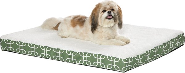 MidWest Double-Thick Orthopedic Pillow Dog Bed, Green, Large slide 1 of 4