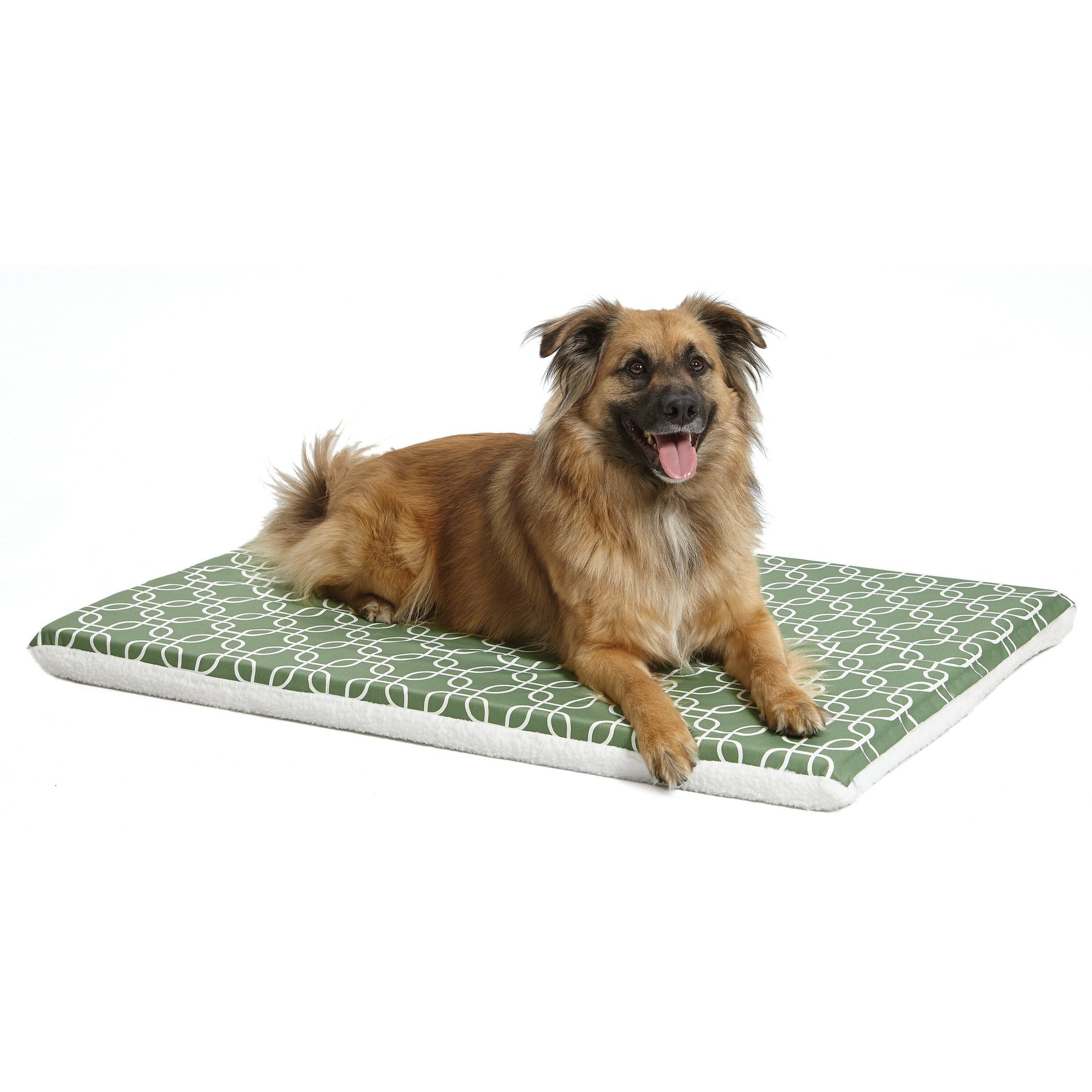 FRISCO Quilted Dog Crate Mat, Ivory, 54-in 