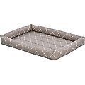MidWest QuietTime Couture Ashton Bolster Dog Crate Mat, Mushroom, Medium 