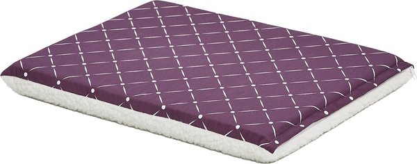 MidWest QuietTime Couture Paxton Reversible Dog Crate Mat, Plum / White Fleece, Intermediate slide 1 of 5