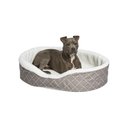 MidWest Cradle Nesting Orthopedic Bolster Cat & Dog Bed with Removable Cover, Mushroom/White, Medium