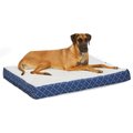 MidWest QuietTime Couture Donovan Orthopedic Pillow Dog Bed w/Removable Cover, Blue/White, Giant