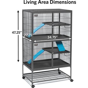 MidWest Ferret Nation Deluxe Ferret Cage, Double Story