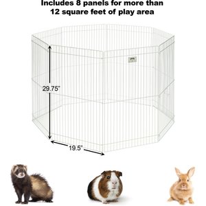 MidWest Small Pet Exercise Pen, White, Medium