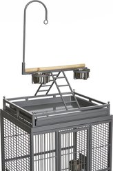 MidWest Avian Adventures Nina Playtop Bird Cage, Platinum slide 2 of 4