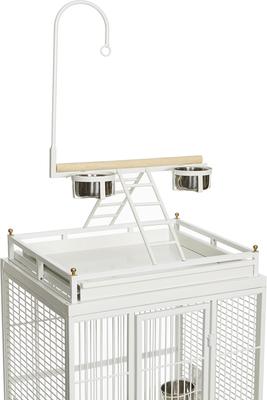 Show full view: MidWest Avian Adventures Nina Playtop Bird Cage, White slide 3 of 5