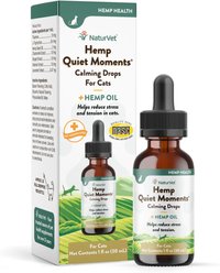 NaturVet Hemp Quiet Moments Liquid Calming Supplement for Cats, 1-oz bottle