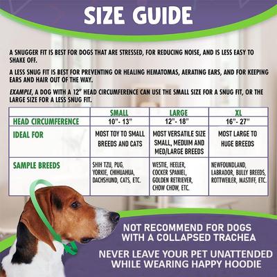 Show full view: Happy Hoodie Calming Cap for Dogs, White, Large slide 3 of 11