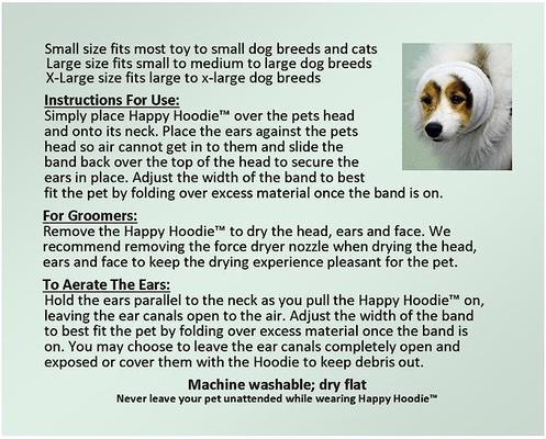 Show full view: Happy Hoodie Calming Cap for Dogs, White, Large slide 6 of 11