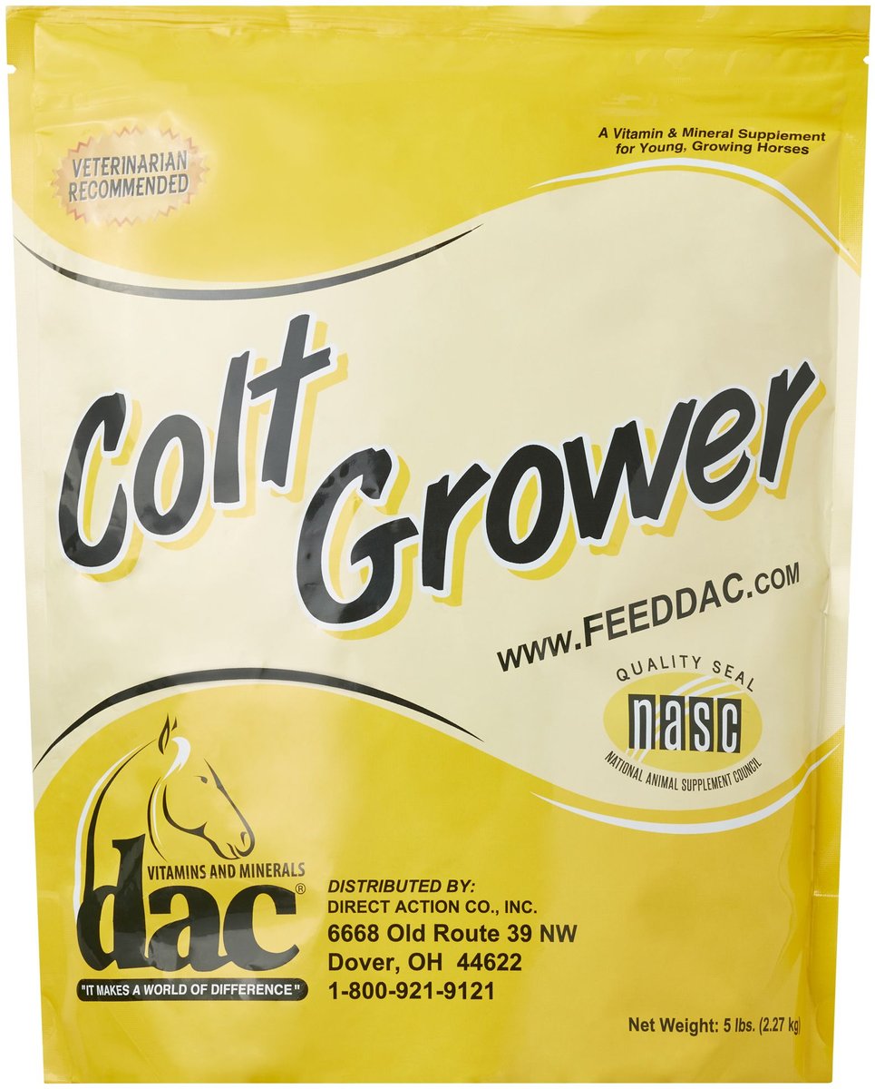 DAC Colt Grower Powder Horse Supplement, 5lb bucket