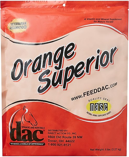 DAC Orange Superior Comprehensive Powder Horse Supplement, 5-lb bucket slide 1 of 1